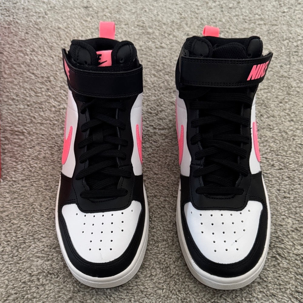 Nike Black and Pink High-Tops